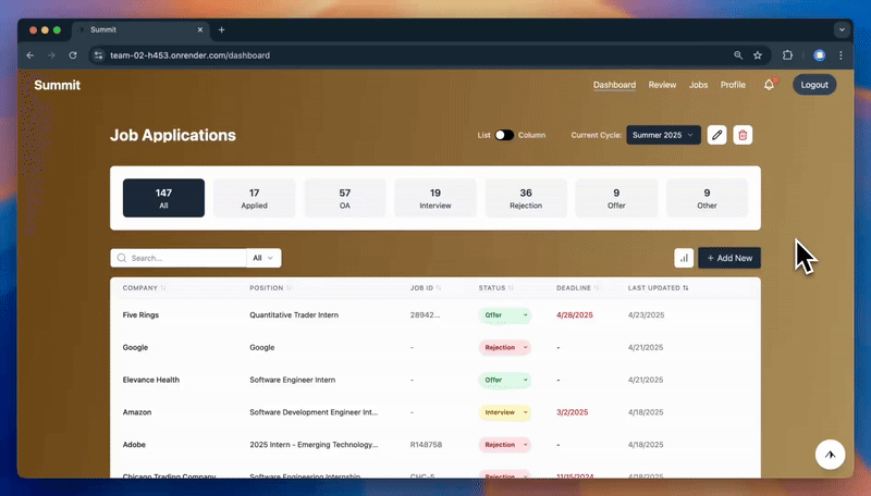Summit AI - Powered Job Tracker thumbnail